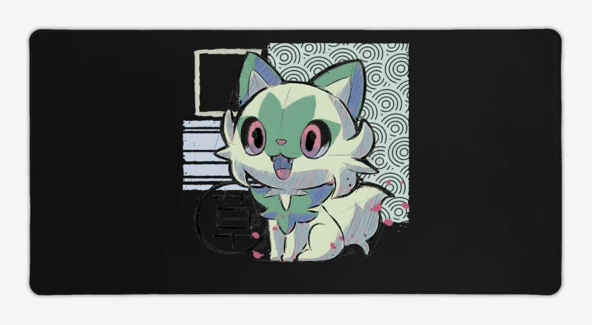 Mouse pad Gamer Negro de Sprigatito