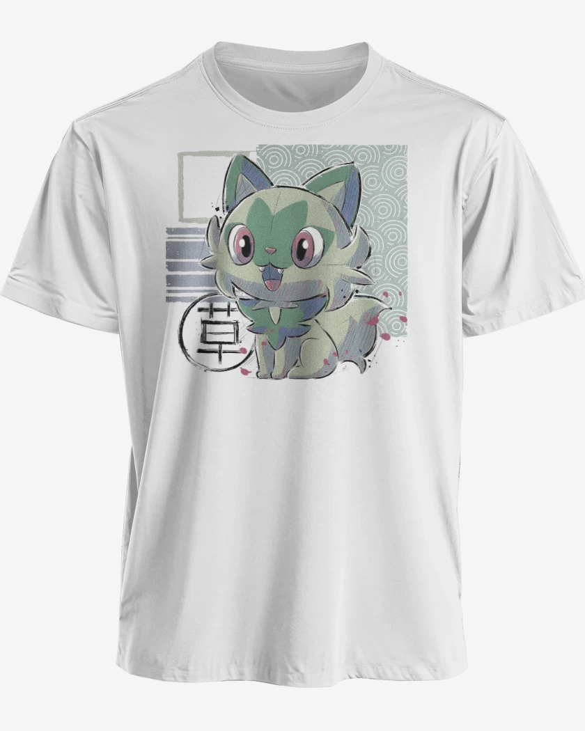 Polera premium Blanco de Sprigatito