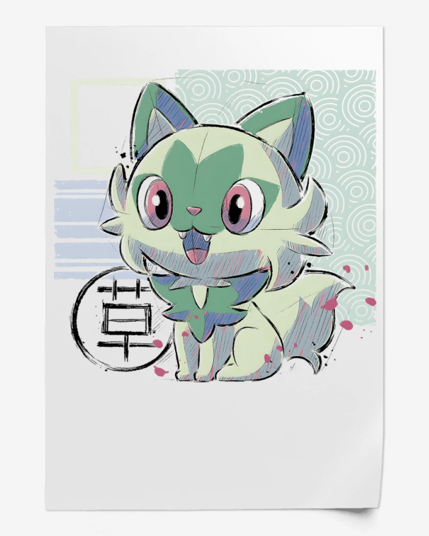 Print Blanco de Sprigatito