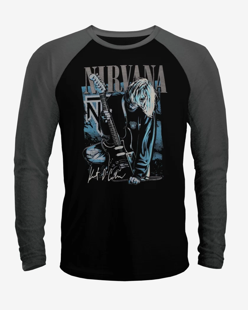 Polera Raglan Negro / Negro Heather de KurtCo