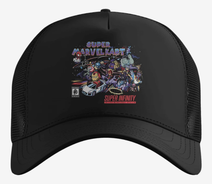 Gorro Negro de Super Marvelkart