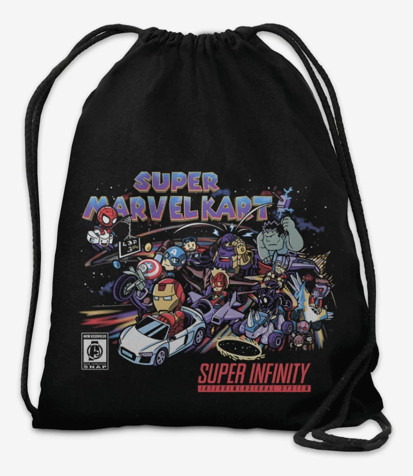 Mochila Negro de Super Marvelkart