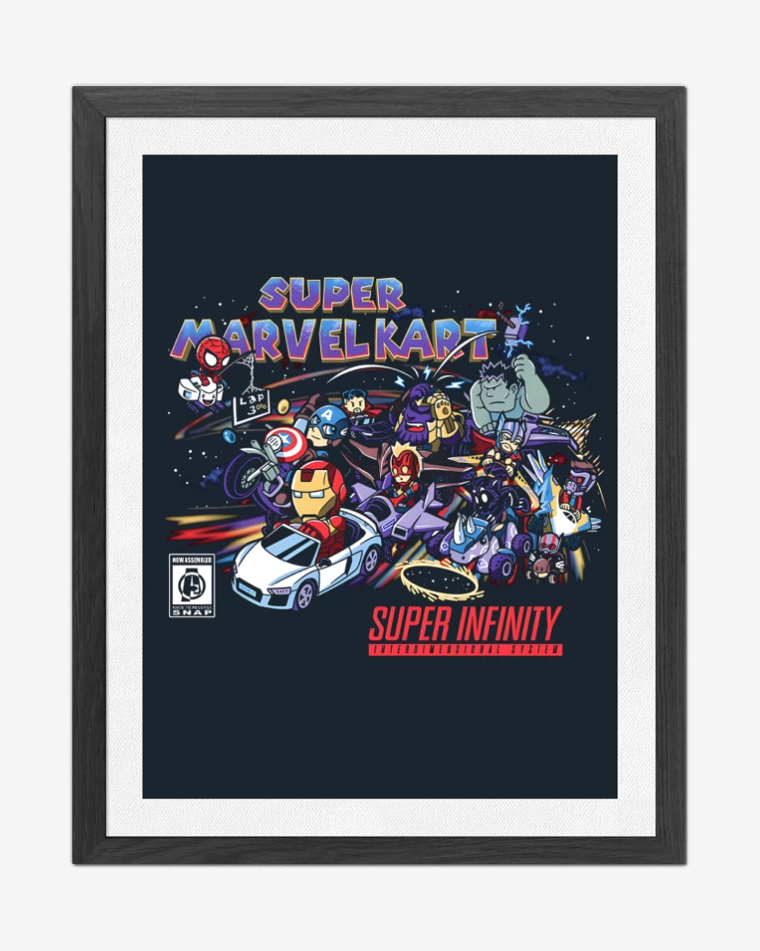 Cuadro decorativo Azul Marino de Super Marvelkart