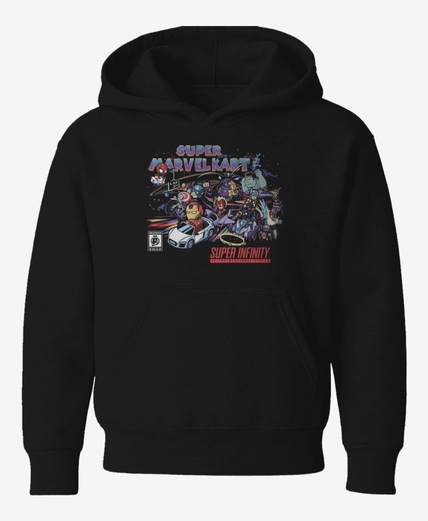 Poleron de niño Negro de Super Marvelkart