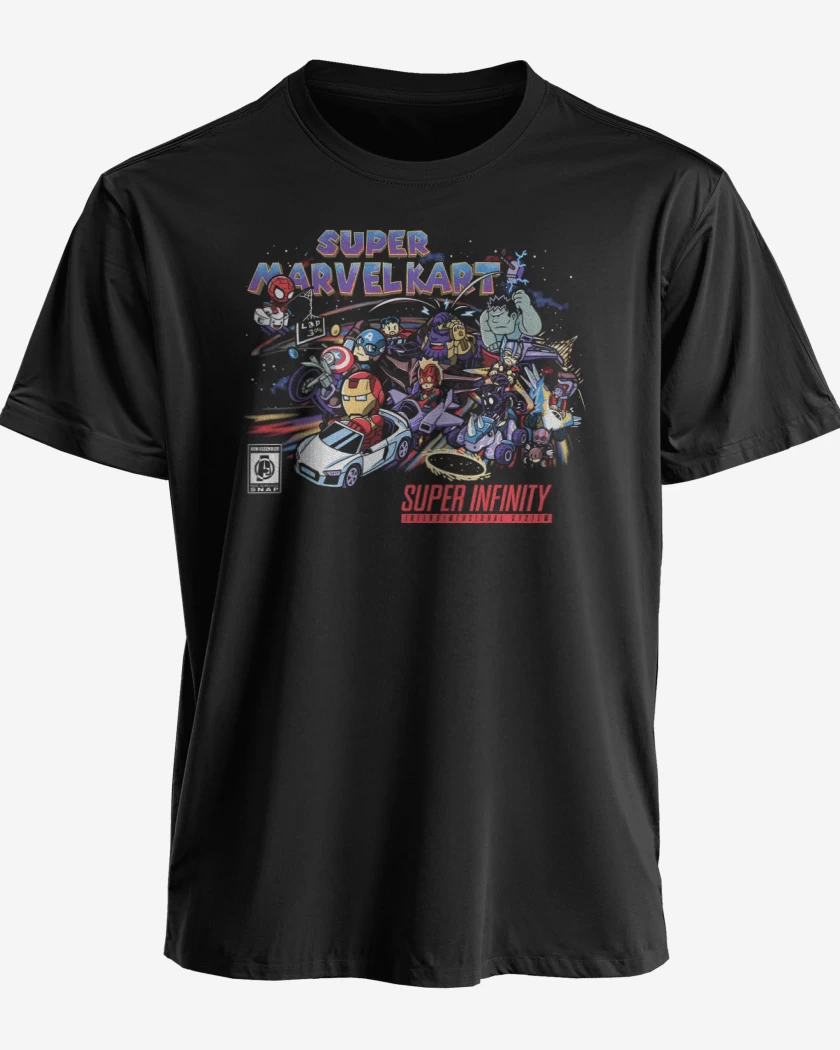 Polera premium Negro de Super Marvelkart