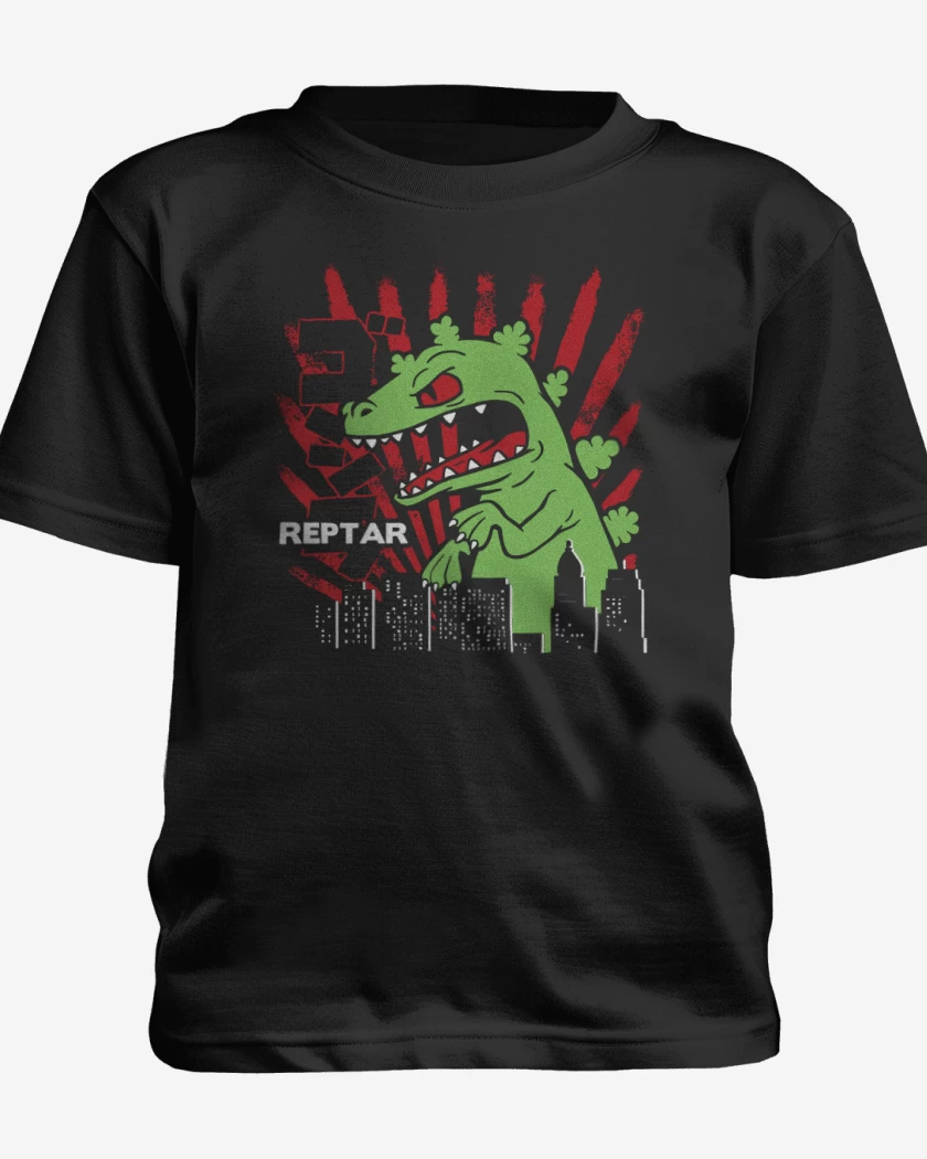 Polera de niño Negro de Reptar attack