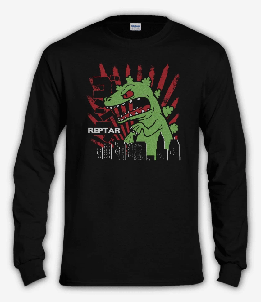 Polera manga larga Negro de Reptar attack