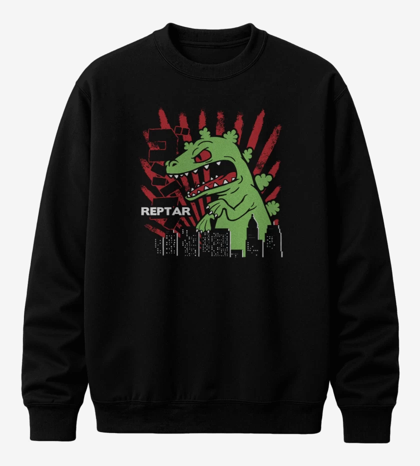 Poleron polo Negro de Reptar attack
