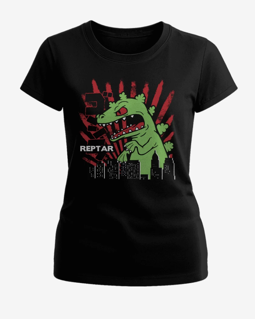 Polera de Mujer Negro de Reptar attack