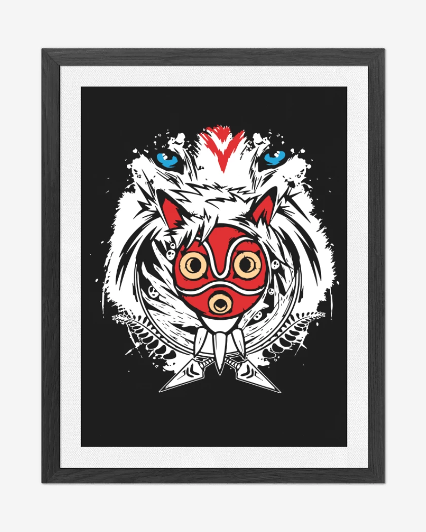Cuadro decorativo Negro de Mononoke