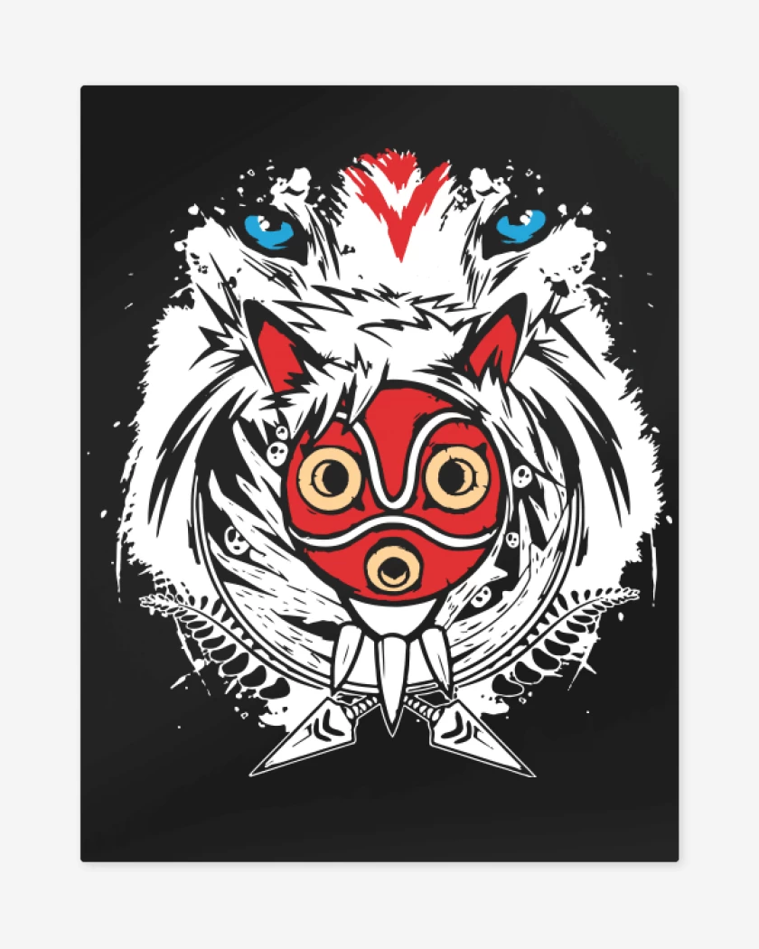 Print metalico Negro de Mononoke