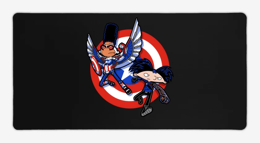 Mouse pad Gamer Capitán Yeral y Arnold de Acero