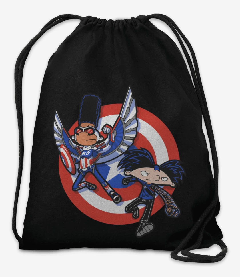 Mochila Negro de Capitán Yeral y Arnold de Acero