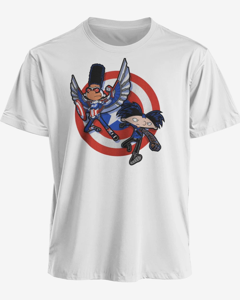 Polera premium Blanco de Capitán Yeral y Arnold de Acero