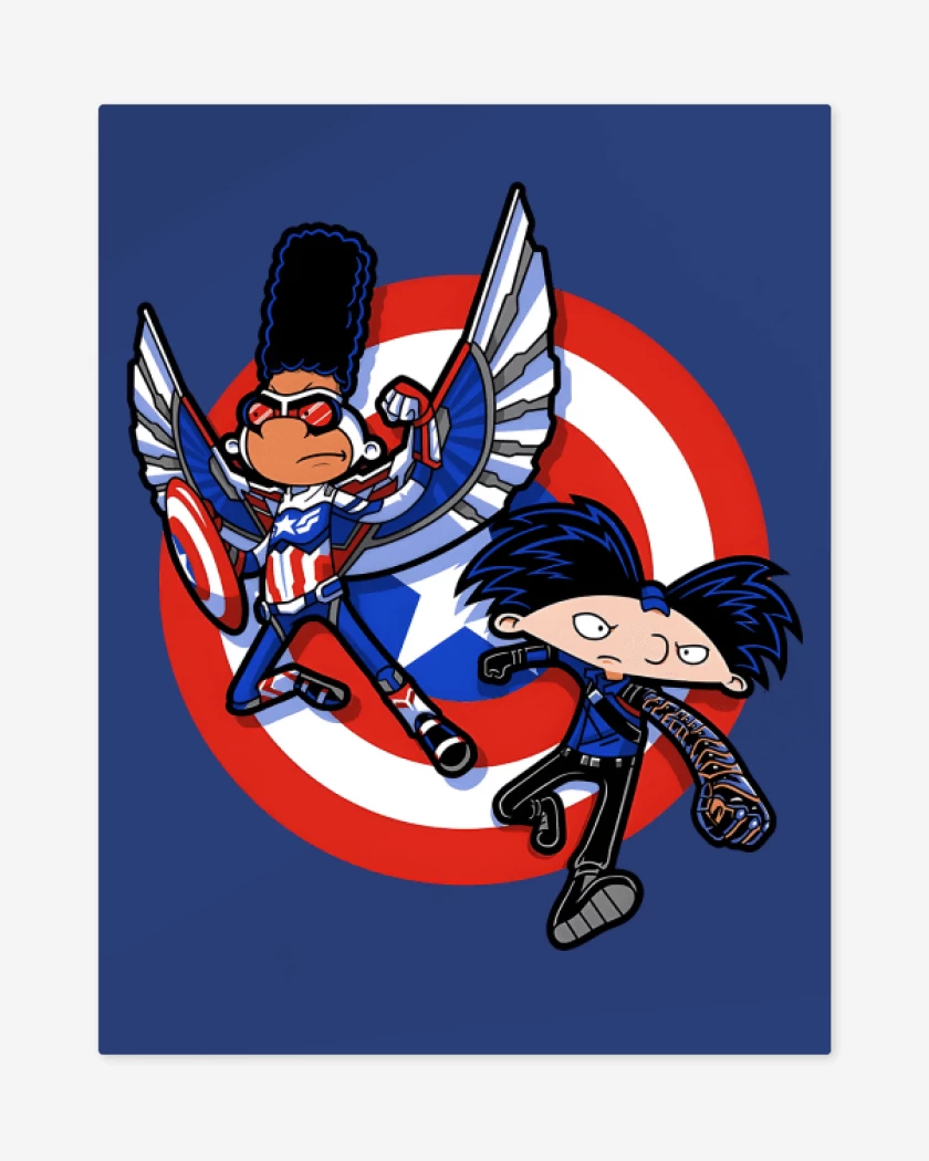 Print metalico Azul Rey de Capitán Yeral y Arnold de Acero