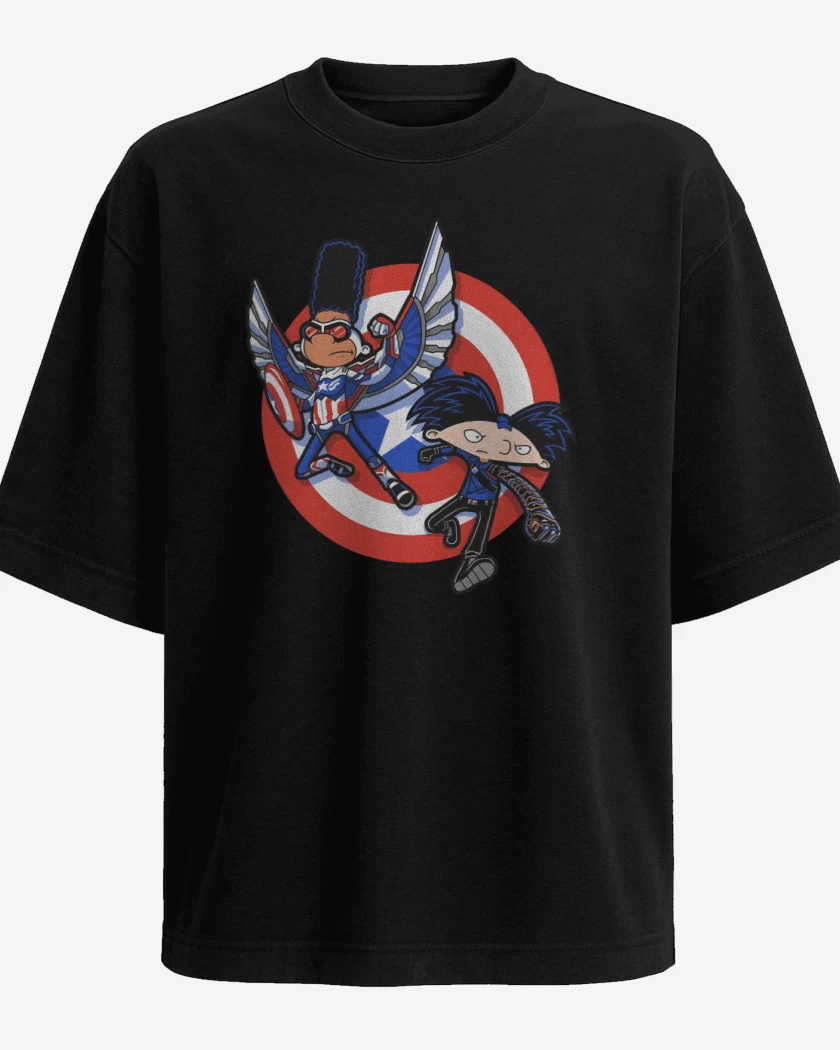 Polera Oversize Capitán Yeral y Arnold de Acero