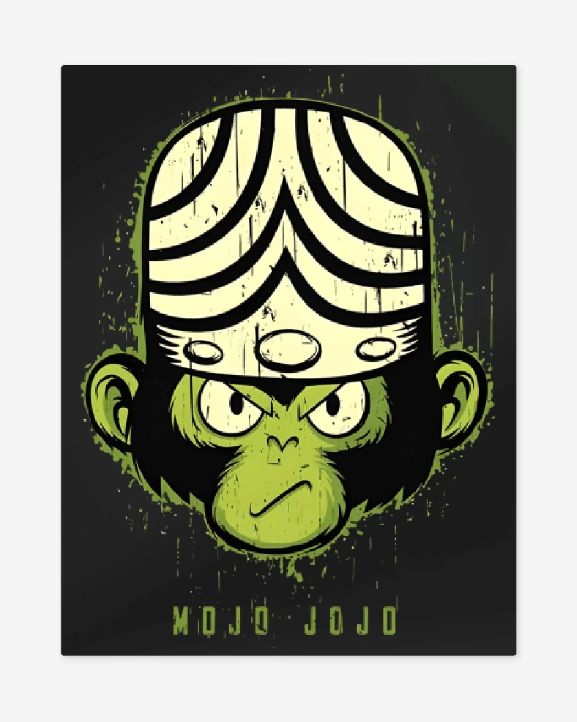 Print metalico Negro de Mojo Jojo
