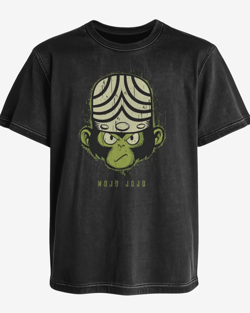 Polera desgastada Negro de Mojo Jojo