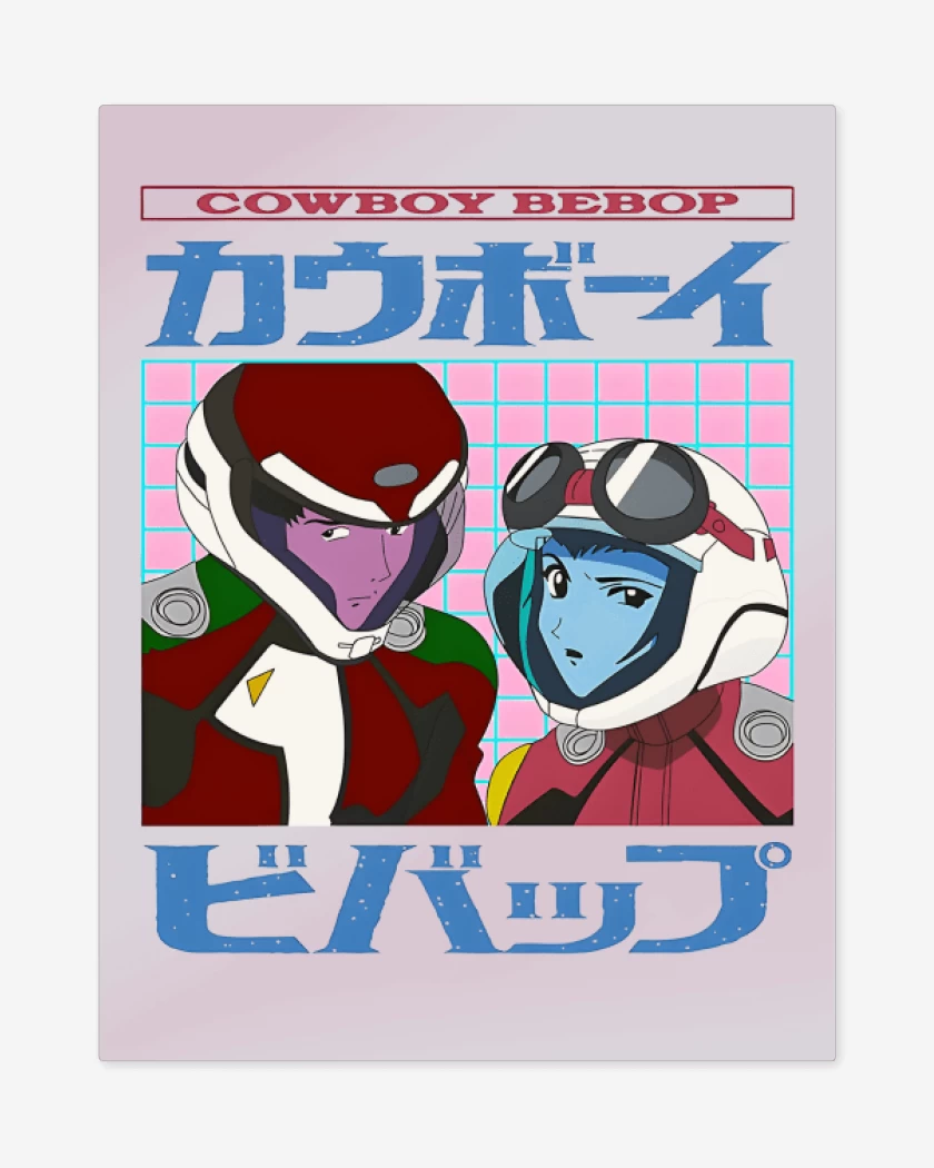 Print metalico Rosa Pastel de Vaqueros del Espacio