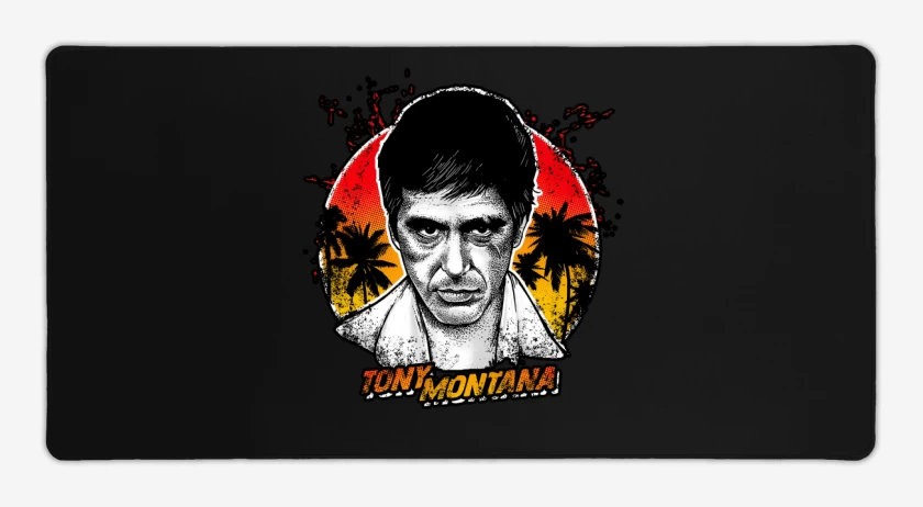 Mouse pad Gamer Negro de Tony Montana