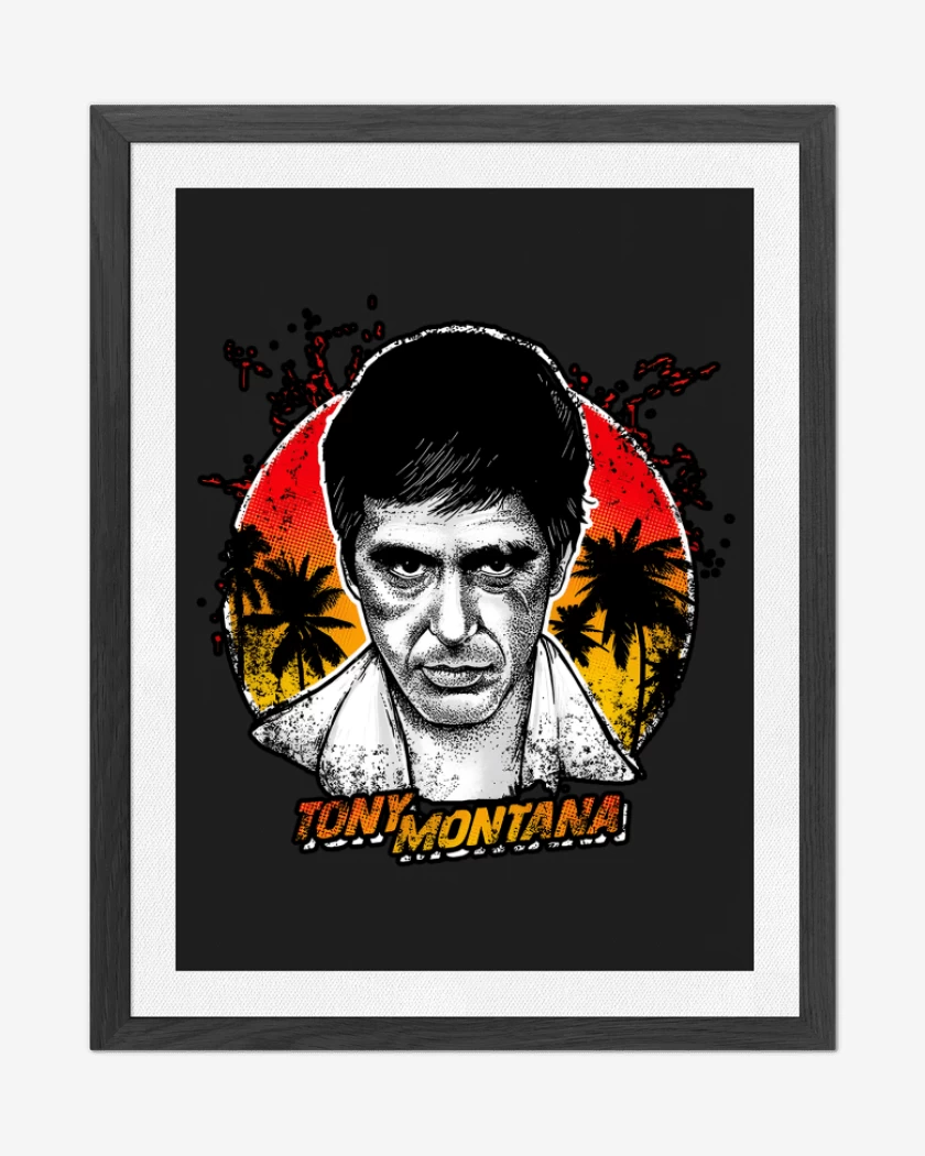 Cuadro decorativo Negro de Tony Montana