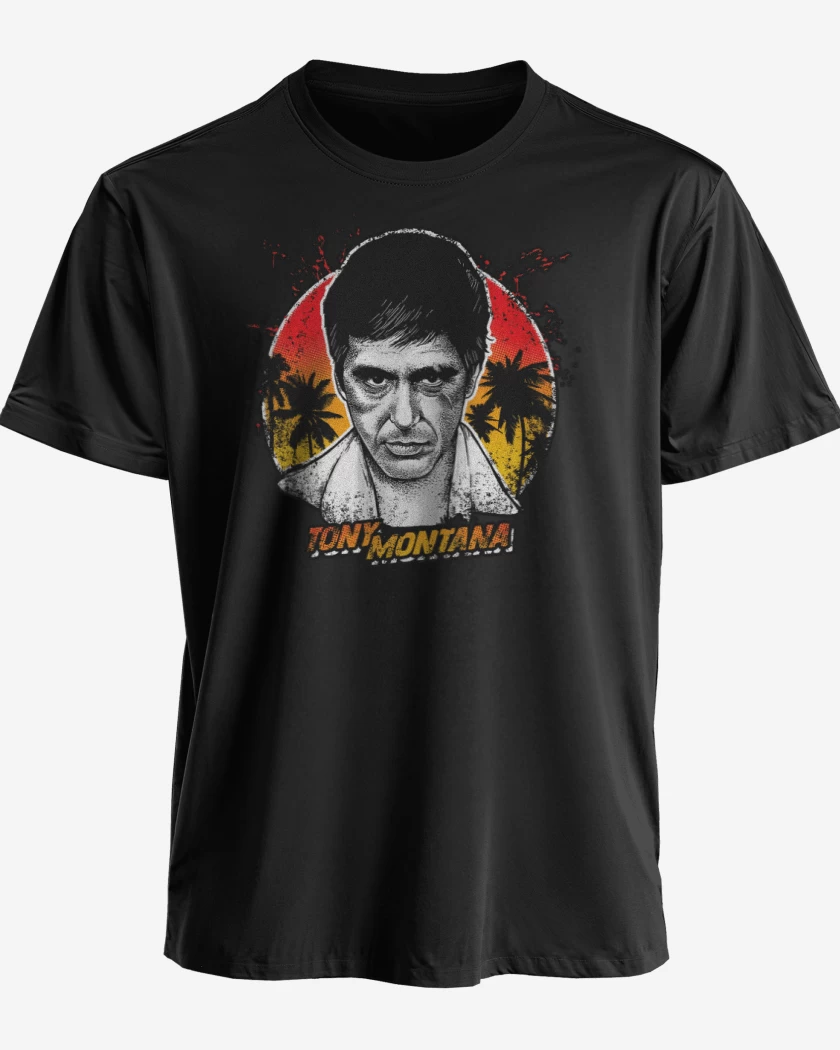 Polera premium Negro de Tony Montana