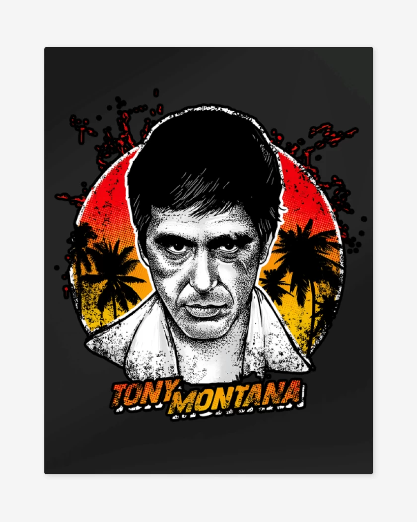 Print metalico Negro de Tony Montana