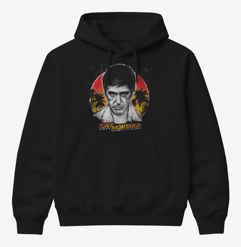Poleron Canguro básico Negro de Tony Montana