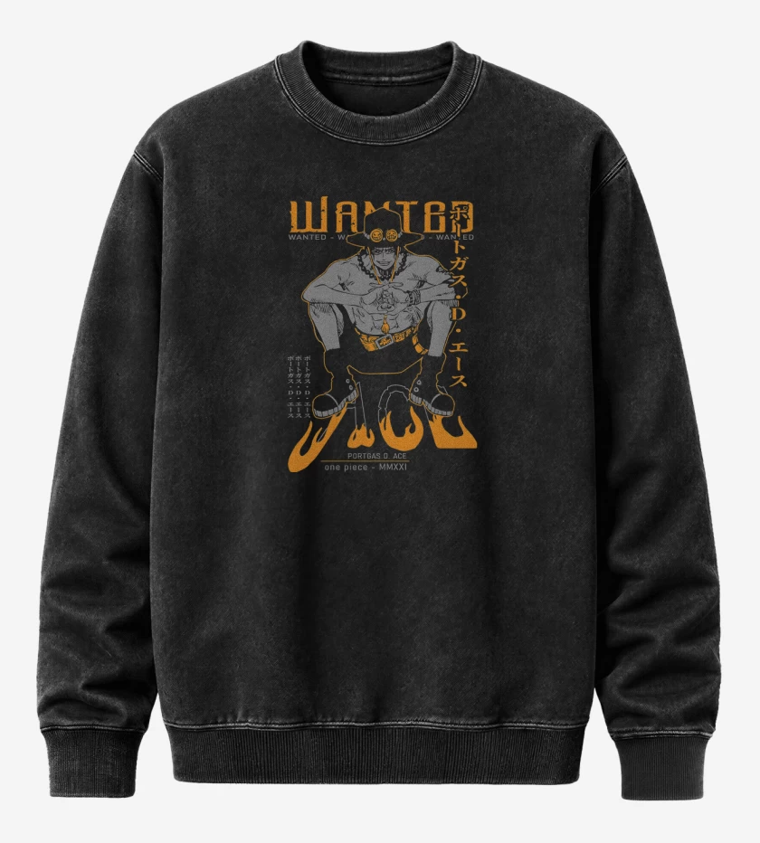 Poleron Polo Acid Wash Negro de Portgas ACE