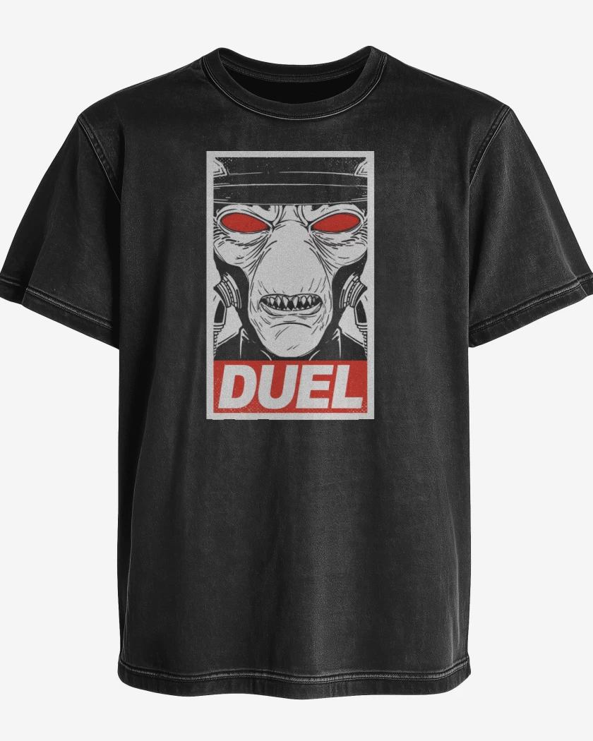 Polera desgastada Negro de Duel