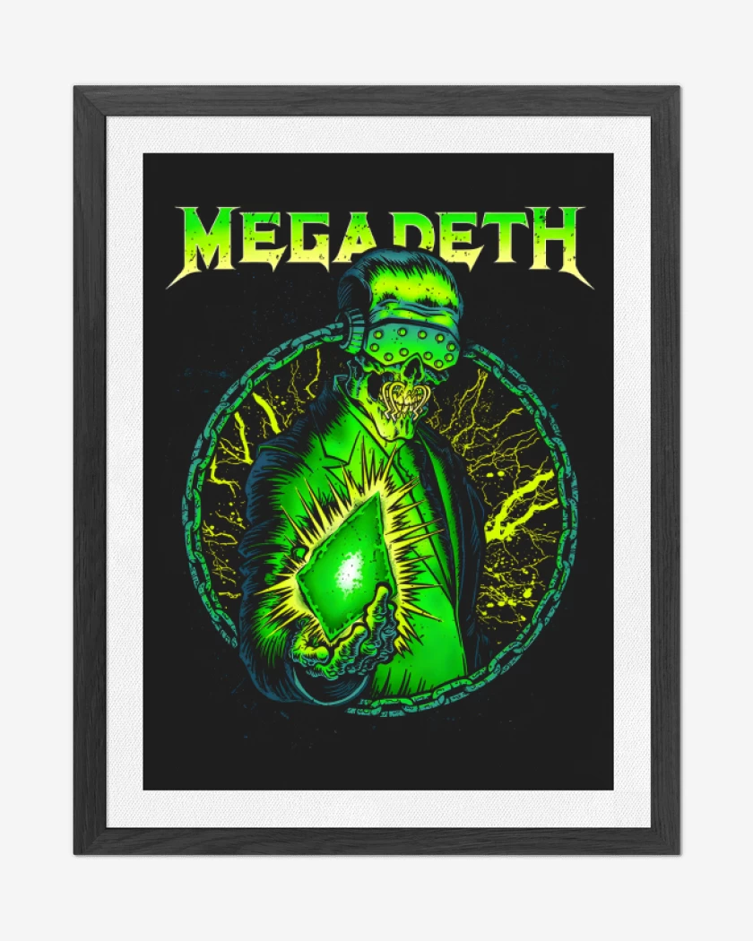 Cuadro decorativo Negro de Megadeth Rust