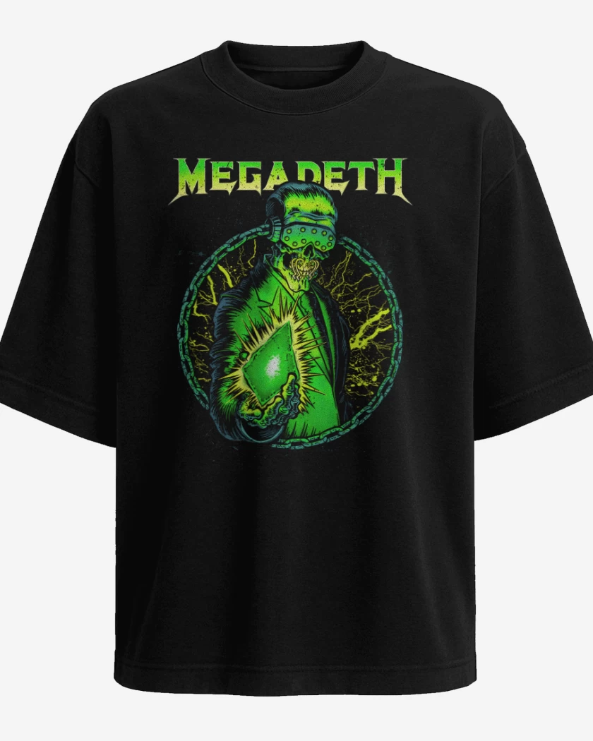Polera Oversize Negro de Megadeth Rust