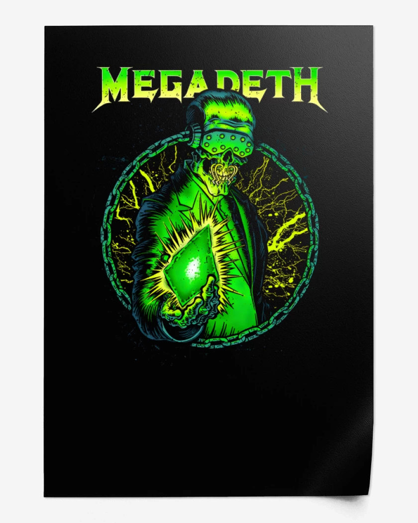 Print Negro de Megadeth Rust