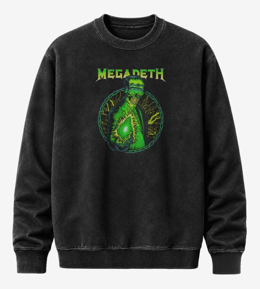 Poleron Polo Acid Wash Megadeth Rust