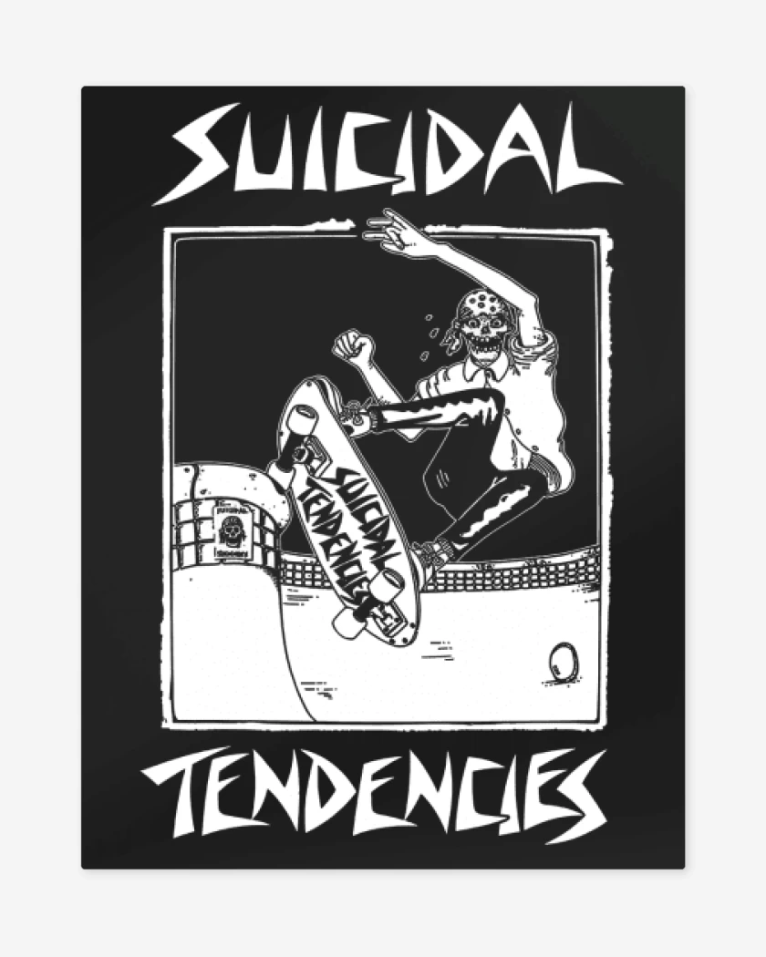 Print metalico Negro de Suicidal Tendencies