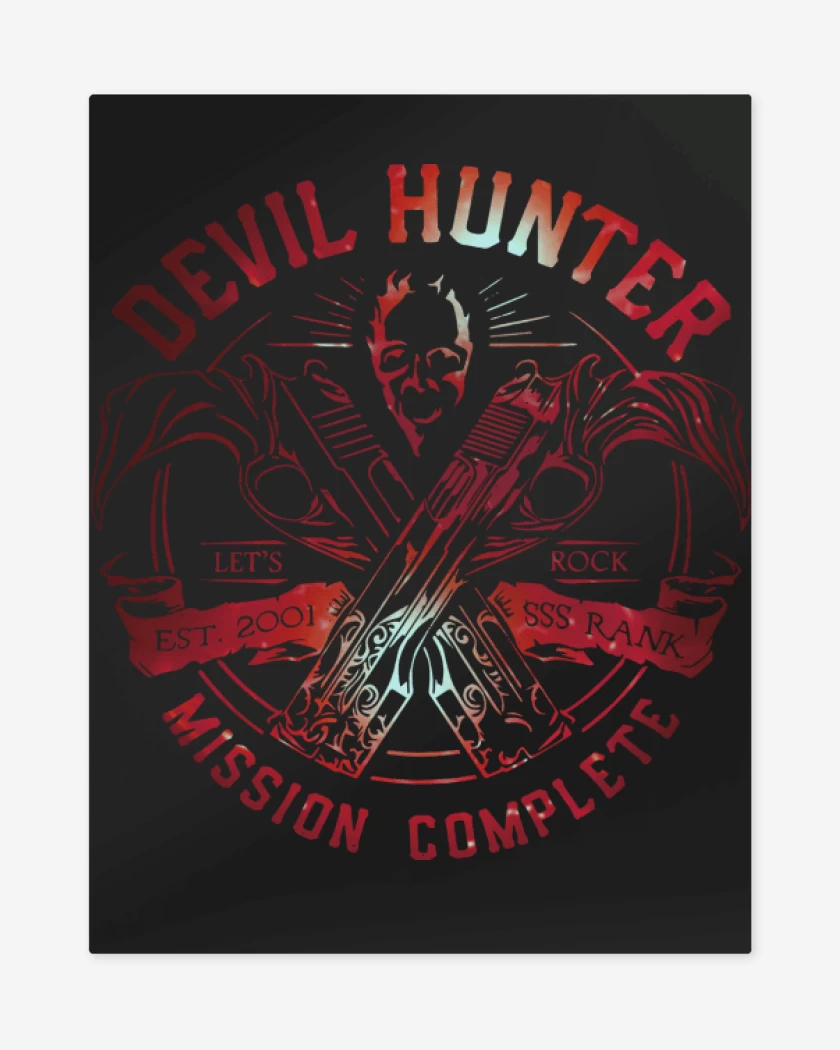 Print metalico Negro de Devil Hunter
