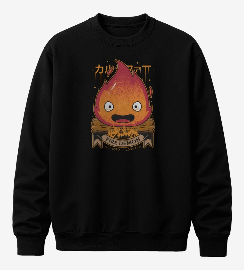 Poleron polo Negro de Calcifer