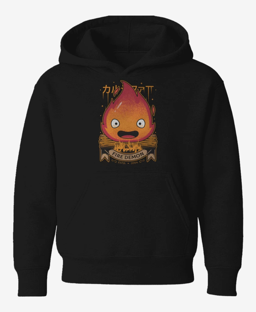 Poleron de niño Negro de Calcifer