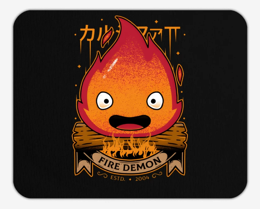 Mousepad Negro de Calcifer