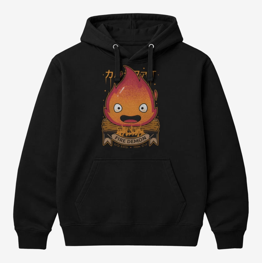 Polerón Canguro Negro de Calcifer