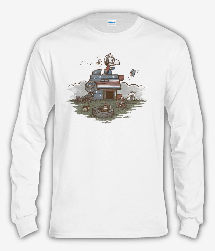 Polera manga larga Blanco de Snoppeacemaker