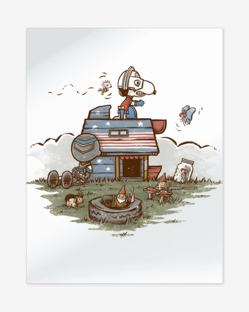 Print metalico Blanco de Snoppeacemaker