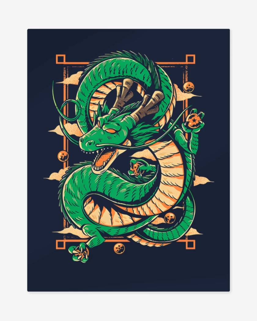 Print metalico Azul Marino de Shen Long