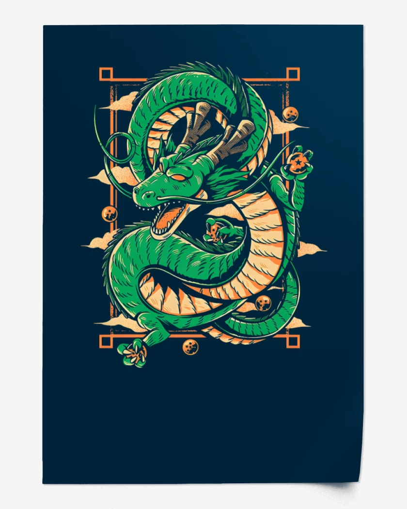 Print Azul Marino de Shen Long