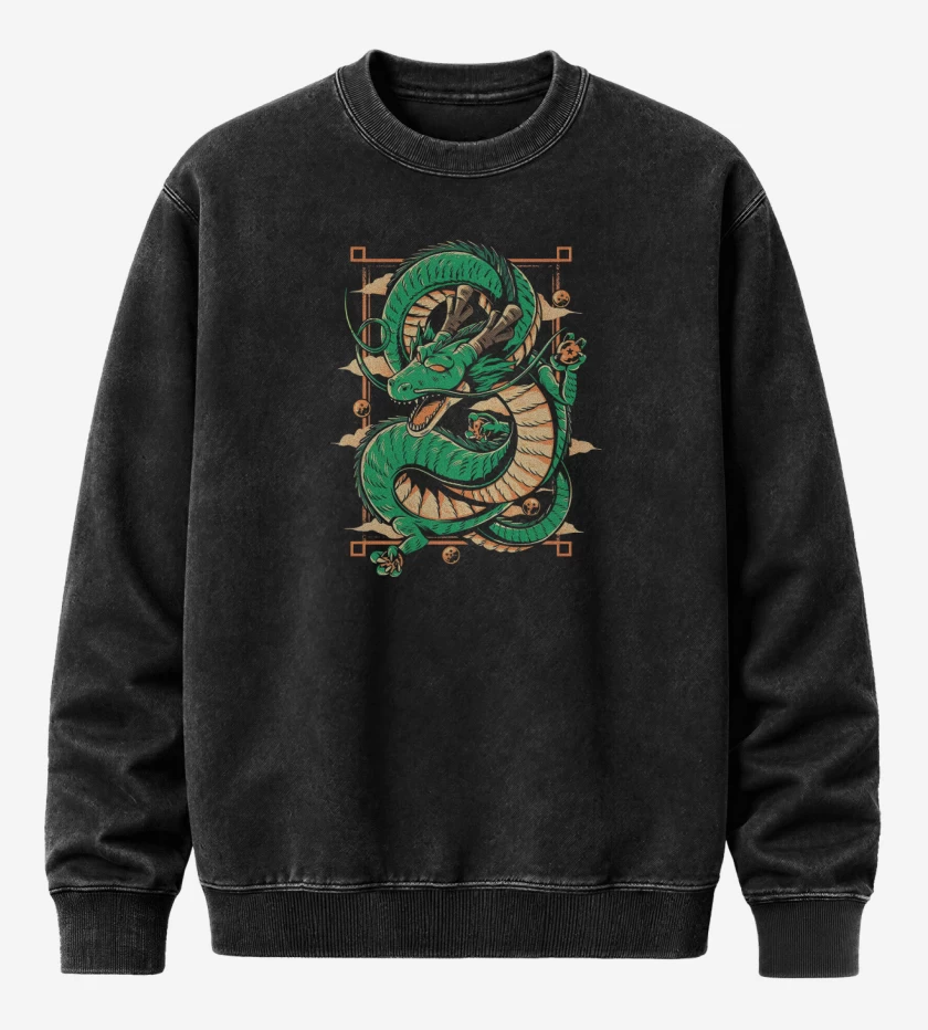 Poleron Polo Acid Wash Negro de Shen Long