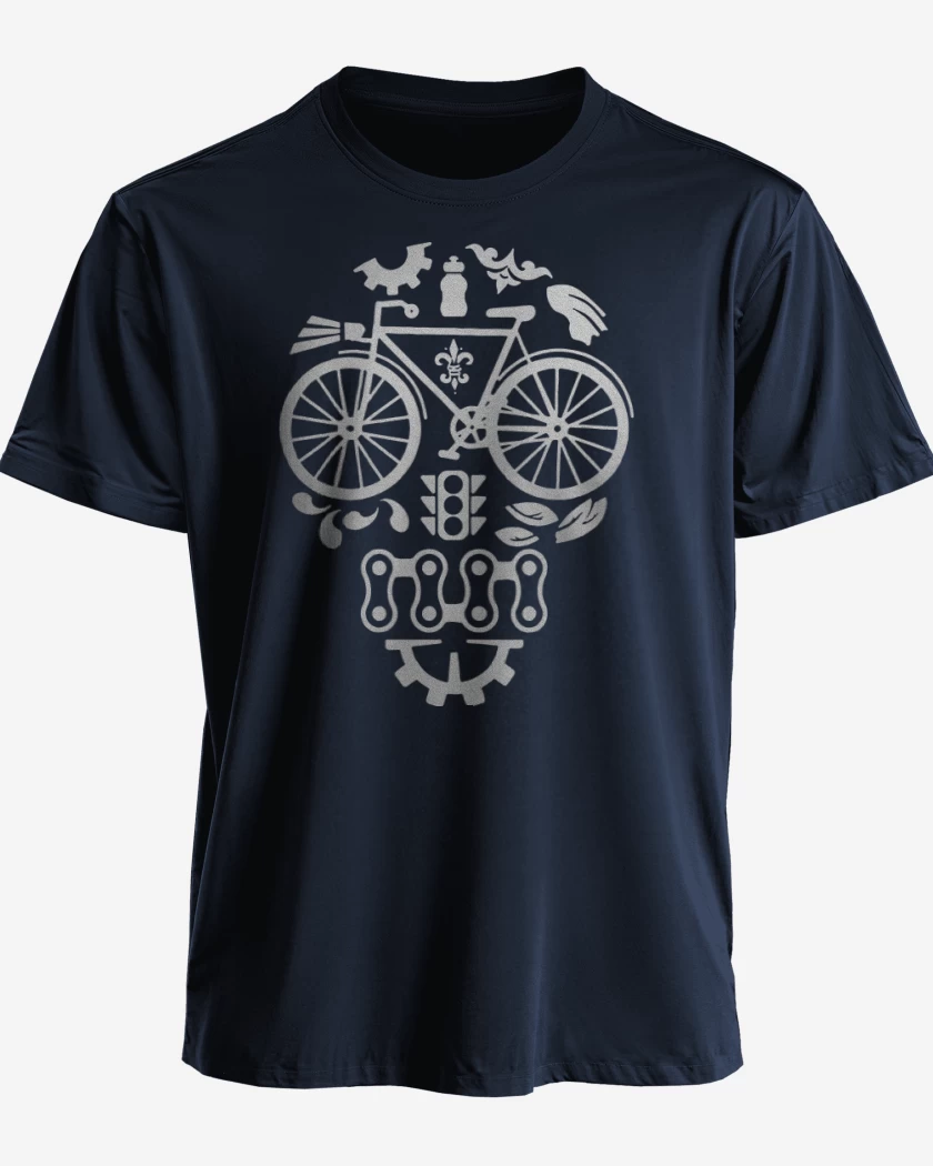 Polera Calavera Bicicleta