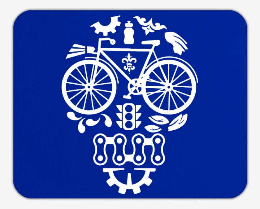 Mousepad Calavera Bicicleta