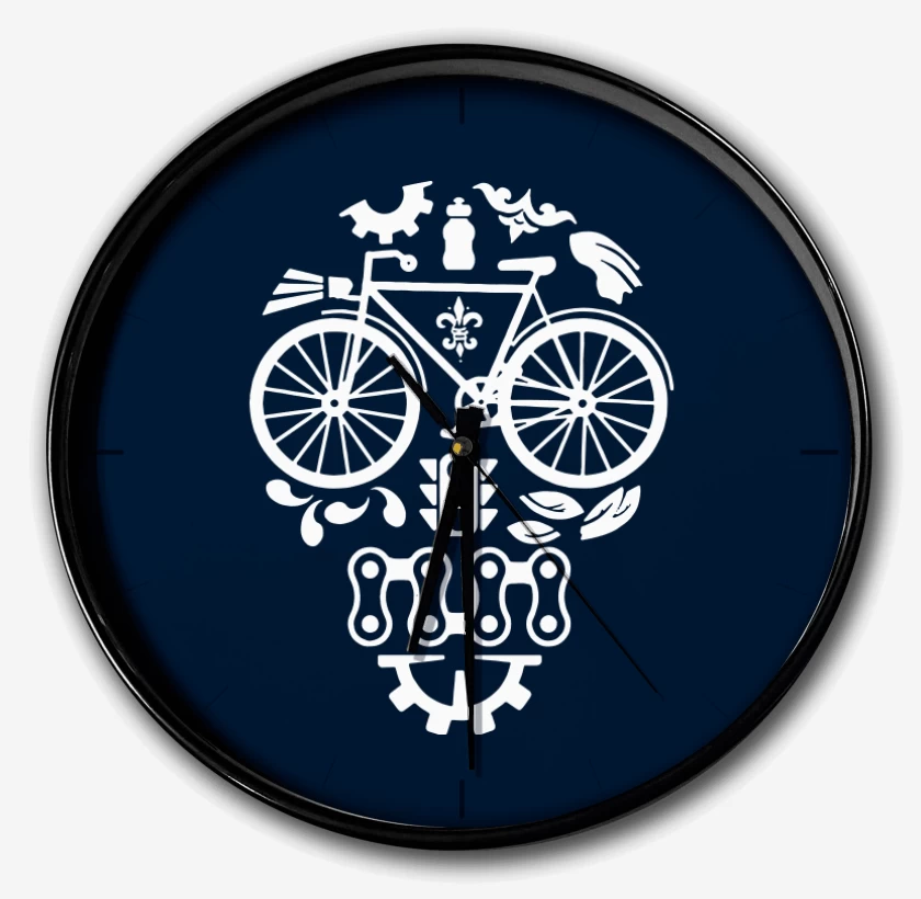 Reloj Azul Marino de Calavera Bicicleta