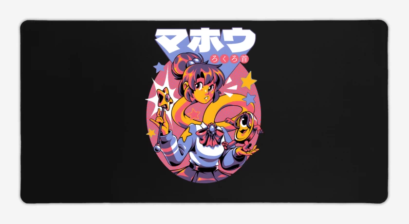 Mouse pad Gamer Negro de Rokurokubi