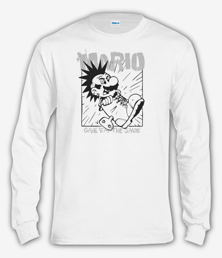 Polera manga larga Blanco de Rancid bigote